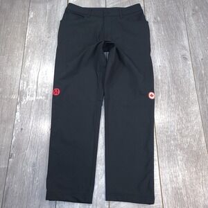 Lululemon Mens ABC Classic Fit Pants Size 31x29 Black Team Canada Olympic Warp